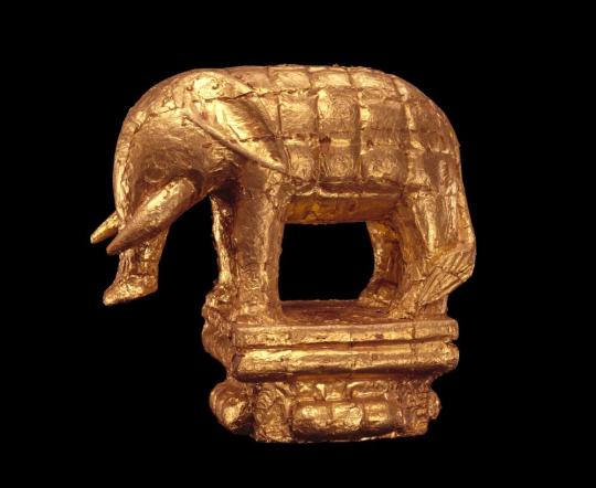 Linguist Staff Finial Representing an Elephant