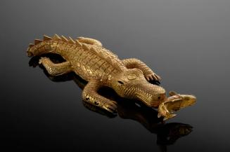 Ornament (alligator with mudfish)