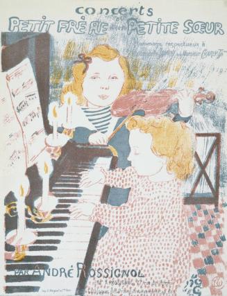 Concerts pour le petit frere et la petite soeur  (Sheet Music Cover for André Rossignol's Concert for a Young Brother and Sister)