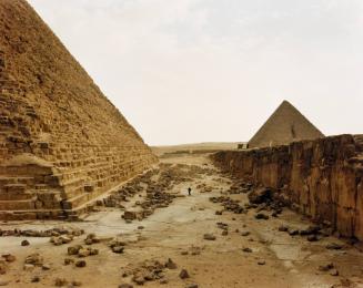 White Man Contemplating Pyramids, Egypt
