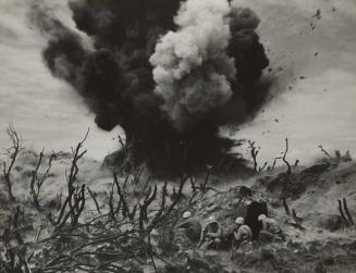 Marine Demolition Team Blasting Out a Cave on Hill 382, Iwo Jima