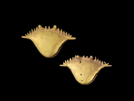 Pair of Crab Bell Pendants