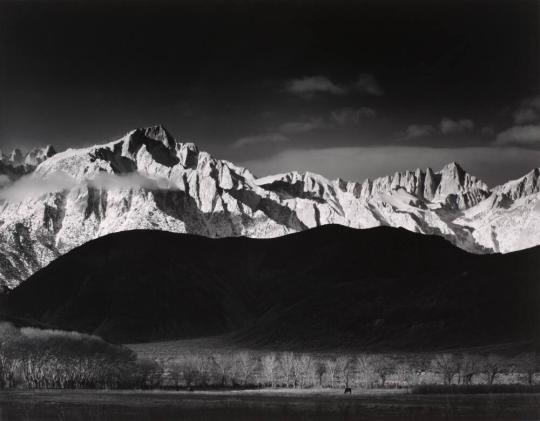 Winter Sunrise, Sierra Nevada from Lone Pine, California