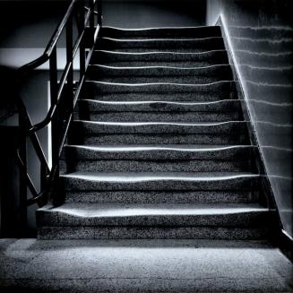 Auschwitz: Staircase in a prison block