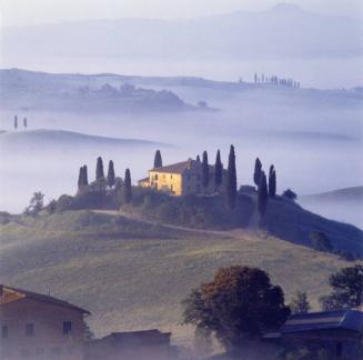 Mist on St. Quirico II, Tuscany, Italy