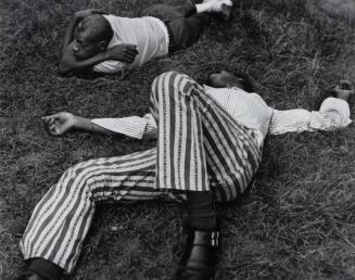 Two Men Lying on the Grass, Central Park