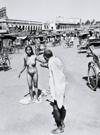 Naked Woman in Street, India