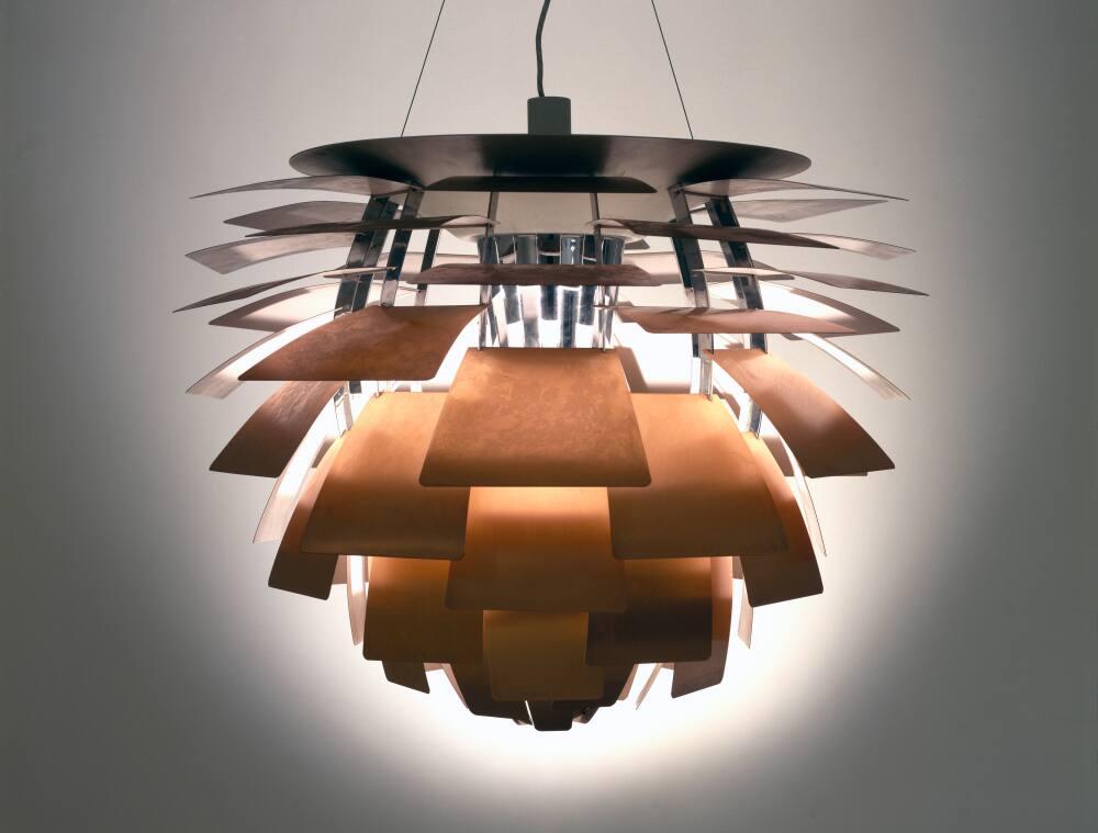 Mid-Century modern scandinavian pendant lamp PH Artichoke copper, 4 sizes,  by Poul Henningsen for Louis Poulsen