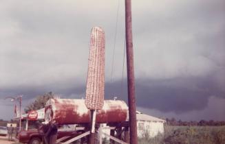 Corn Sign with Storm Cloud, Near Greensboro, Alabama