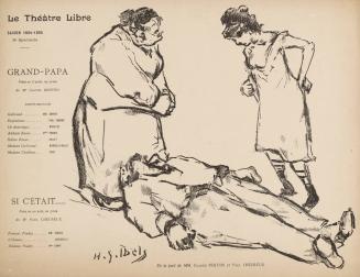 Program for the Theatre Libre production of Grand Papa, Si l'etait (Program for the Théâtre Libre production of "Grandfather" and "If it was...")