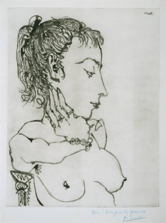 Buste de femme à la queue de cheval: Jacqueline (Bust of a Woman with a Ponytail: Jacqueline)