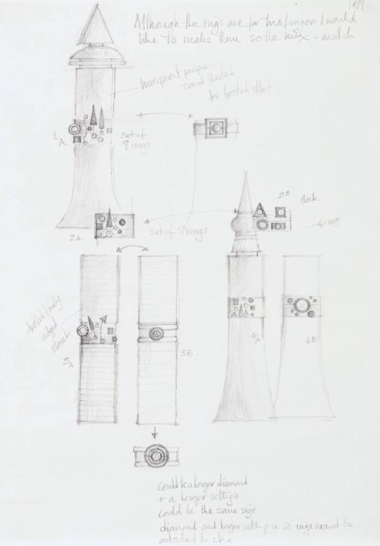 Untitled Study for Ringstands