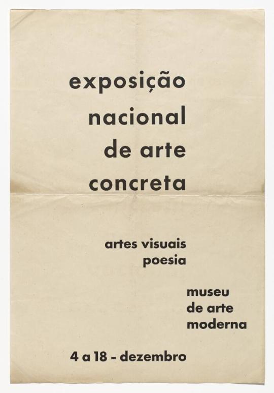Cartaz e convite para Primeira Exposição Nacional de Arte Concreta