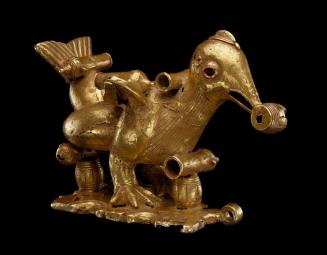 Sword Ornament in the Form of a Bird with Cannons and a Gunpowder Keg