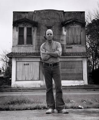 Jim Love in Front of his Studio at 906 Truxillo Street, Houston