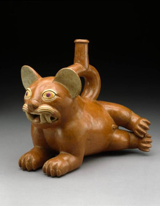 Reclining Feline Vessel