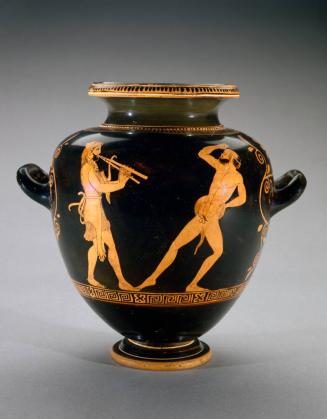 Stamnos with Herakles and a Dancing Satyr