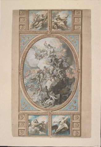 Design for the ceiling decoration of the Royal Chapel, Windsor Castle (recto)