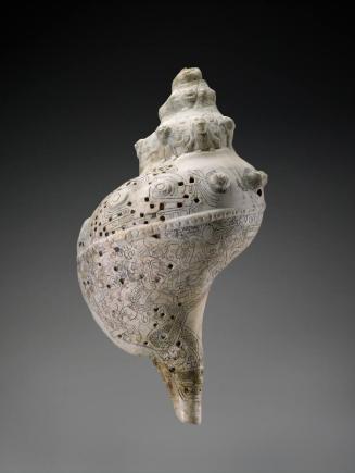 Celestial Conch Shell with Skulls