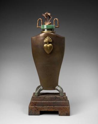 Untitled Covered Jar on Stand with Antelope Finial (Sacred Heart)