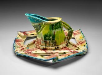 Pitcher Vase with Triangular Tray