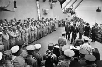 Surrender on  the USS Missouri, Tokyo Bay, Tokyo