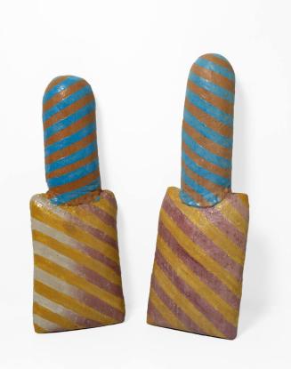 Pair of Striped Sculptures