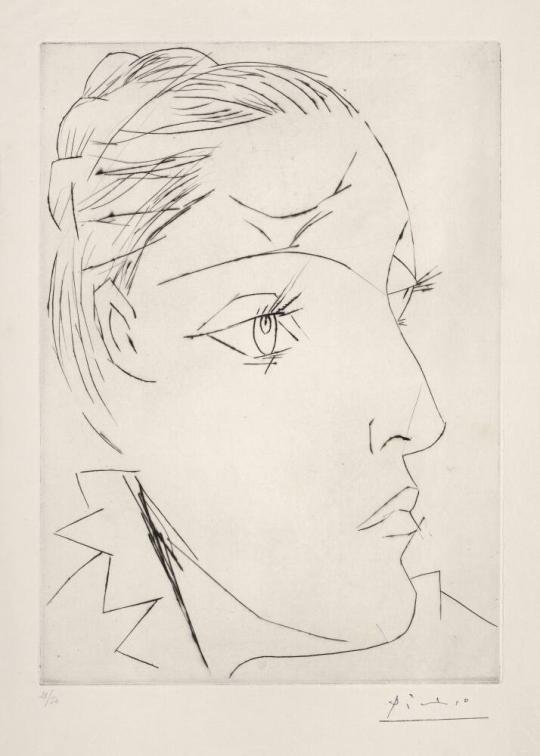 Portrait de Dora Maar au Chignon (Portrait of Dora Maar in a Chignon)