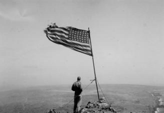 Lone Marine and Flag, Mount Suribachi