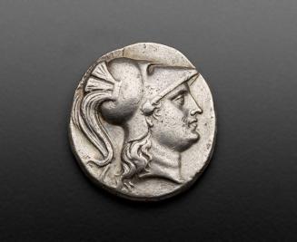 Silver Tetradrachm with Corinthian-style Athena on obverse and Nike on reverse