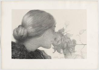 Woman Smelling a Rose. (Mme. Aman-Jean)