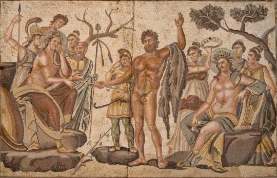 Mosaic Panels, The Musical Contest between Apollo and Marsyas