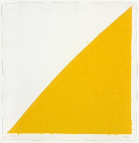 Colored Paper Image XIV (Yellow Curve)