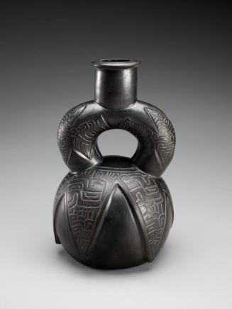 Fruit-Shaped Blackware Vessel