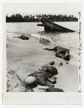 Dead GIs on Buna Beach, New Guinea