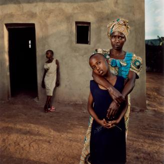 Valentine with her daughters Amelie and Inez, Rwanda