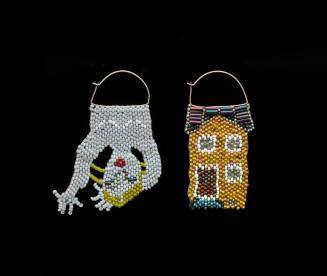 "White Woman Upside-Down in Her House" Earrings