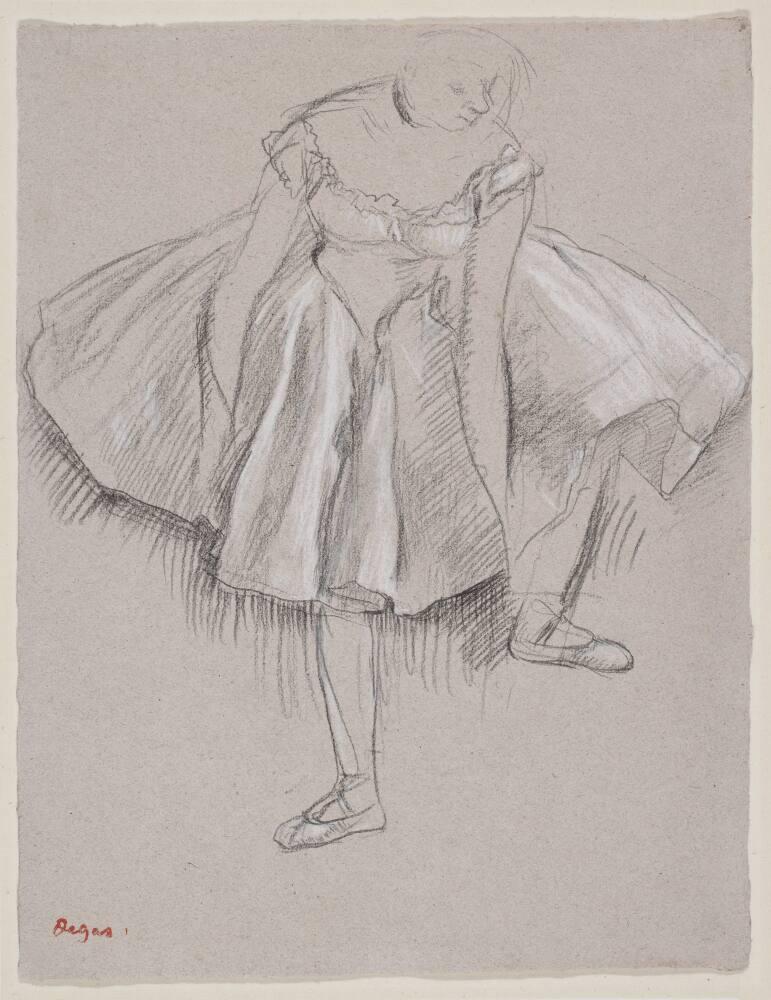 Danseuse rajustant son chausson (Dancer Adjusting Her Shoe) | All