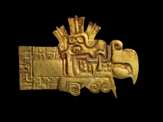 Pectoral Depicting the Head of a Fanged Andean Condor Deity