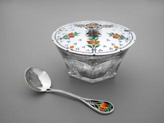Marmalade Dish with Cover and Marmalade Spoon