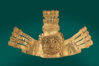 Crown ornament depicting the face of the Sun God