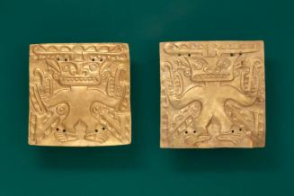 Pair of Square Ornaments with Deities