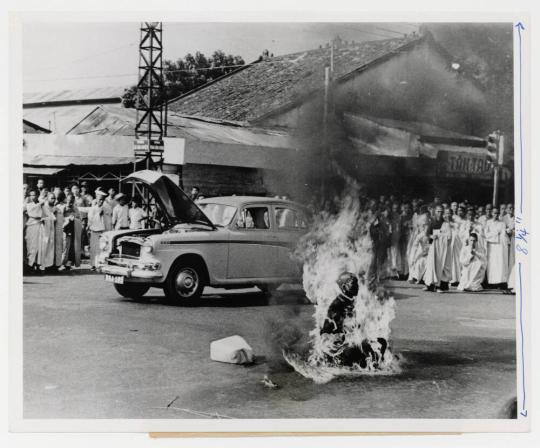 Buddhist monk Thich Quang Duc sets himself ablaze in protest against alleged religious persecution by the South Vietnamese government, Saigon