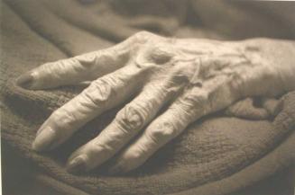 My Mother's Hand on Hospital Bed