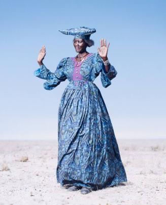 Herero Woman in Blue Dress
