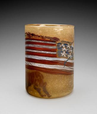 Basket Cylinder / Vessel with Flag