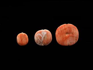 Three Spondylus Shell Disk Pendants