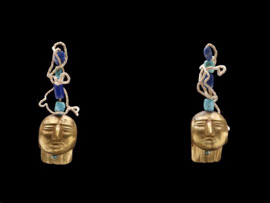 Pair of Trophy Head Pendants