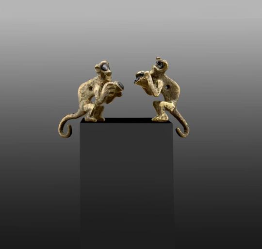 Pair of Monkey Ornaments