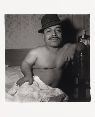 Mexican dwarf in his hotel room in N.Y.C. 1970